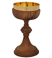 Catholic Wooden Chalice with Brass Cup