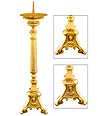 Solid Brass Holy Family Candlestick with Spike 