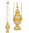 Brass Censor Bells with Gold & Silver Finish (No Bells)