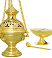 Thurible with Matching incense Boat and Spoon