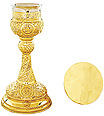 Hand Carved Chalice and Paten Set 