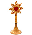 Brass Monstrance with Red Stone