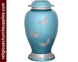 Enamel Brass Cremation urns and Funeral urns