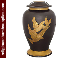 cremation urn enameled