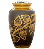 Brass Black Steel and Hand Engraved Urns