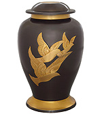 cremation urn enameled