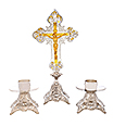 Brass Altar Set of 3 Pcs with Spike