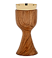 Wooden Chalice with Brass Cup