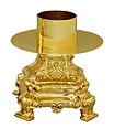 Solid Brass Squared Candlestick with Socket