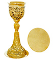 Russian Carved Chalice and Paten