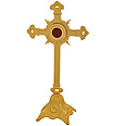 Brass Crossed Reliquary