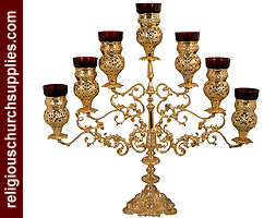 Brass Candelabra Holds 7 Candles