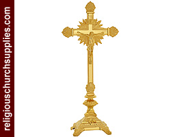 Brass Altar Crucifix