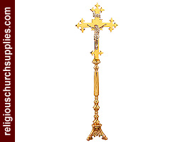 Brass Holy Family Crucifix