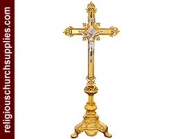 Brass Standing Crucifix