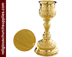 Gold Plated Chalice and Paten