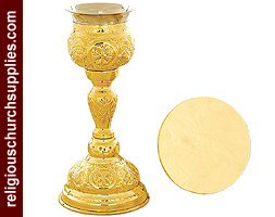 Brass Chalice and Paten