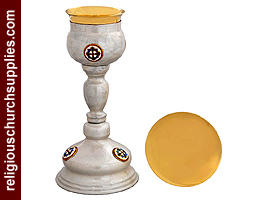 Ivory Enameled Chalice and Paten