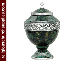 Enamel Brass Cremation Urn