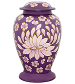 Brass Hand Painted Flower Urns