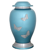 Enamel Brass Cremation urns and Funeral urns